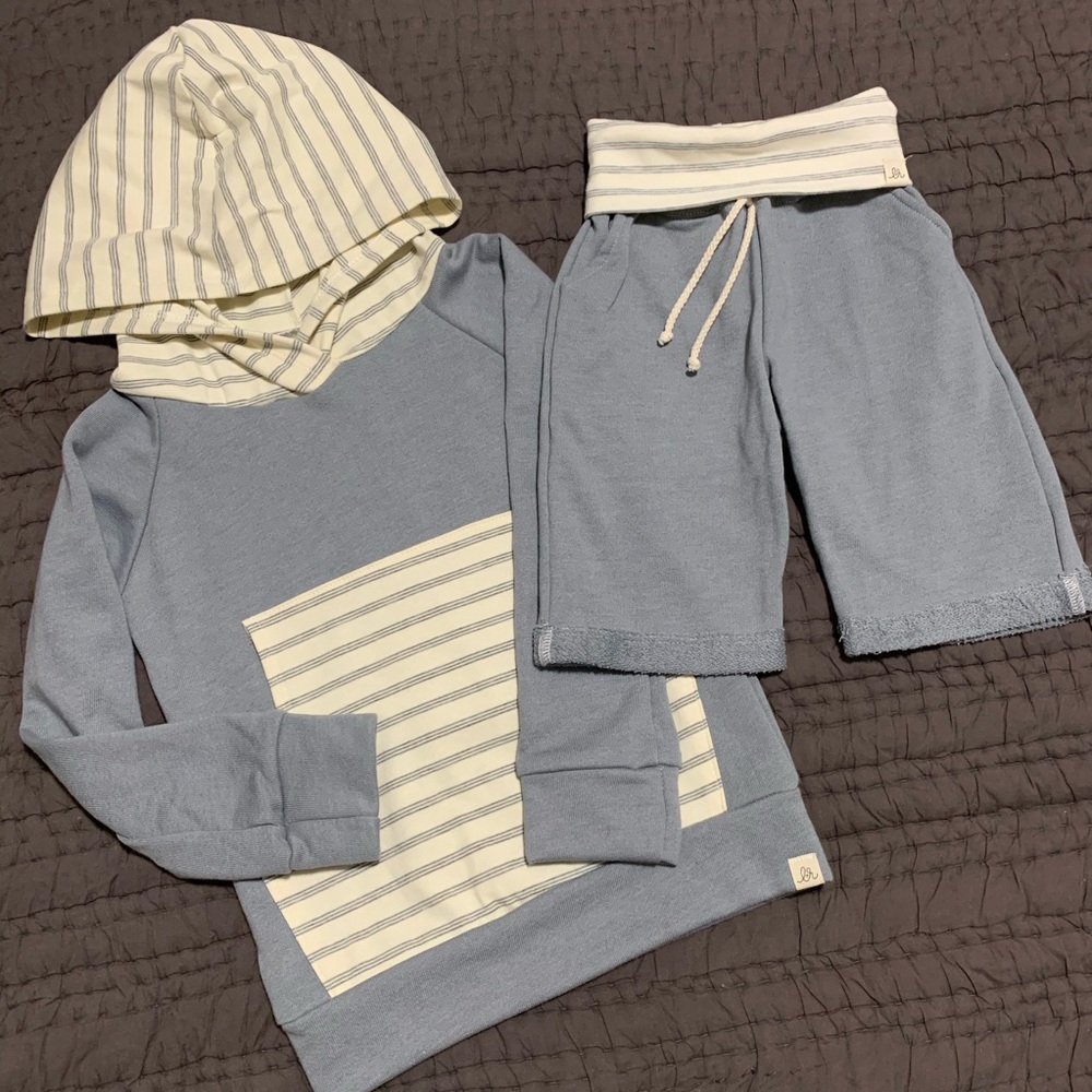LULU + ROO Hoodie and Shorts Sweat Set - Size 5/6